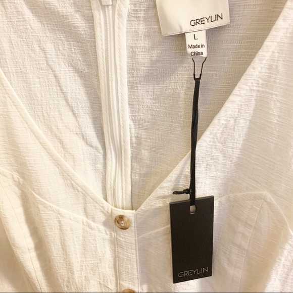 Greylin Althea Mini Dress in White | Large - Picture 4 of 4